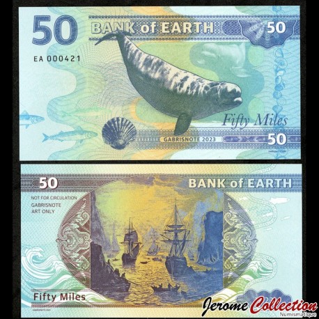 BANK OF EARTH - Billet de 50 MILES - Béluga - 2023 – BOE50 - Gabris – JeromeCollection