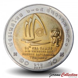 THAILANDE - PIECE de 10 Baht - Jeux d'Asie du Sud-Est - 2007 – Y439 – JeromeCollection