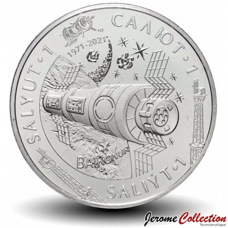 KAZAKHSTAN - PIECE de 100 Tenge - La station spatiale Salyut-1 - 2021 – Km534 – JeromeCollection