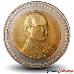 THAILANDE - PIECE de 10 Baht - 60ème anniversaire du règne - 2006