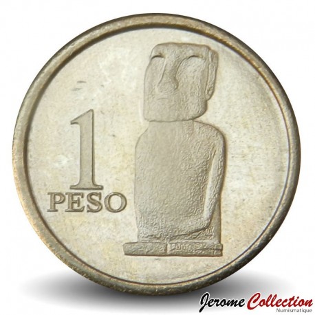 ILE DE PAQUES (Chili) / RAPANUI - PIECE de 1 Peso - Moai - 2021 – N354352 – JeromeCollection