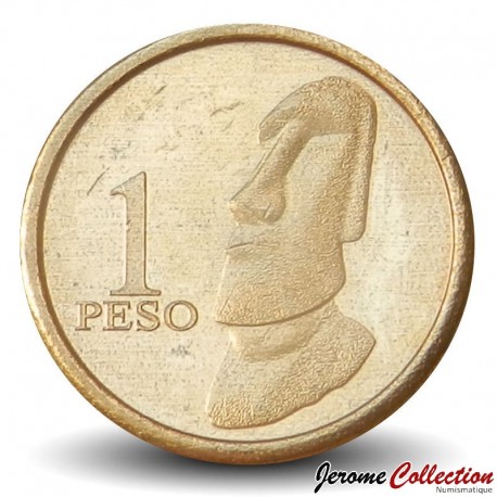 ILE DE PAQUES (Chili) / RAPANUI - PIECE de 1 Peso - Moai - 2021 – N354340 – JeromeCollection