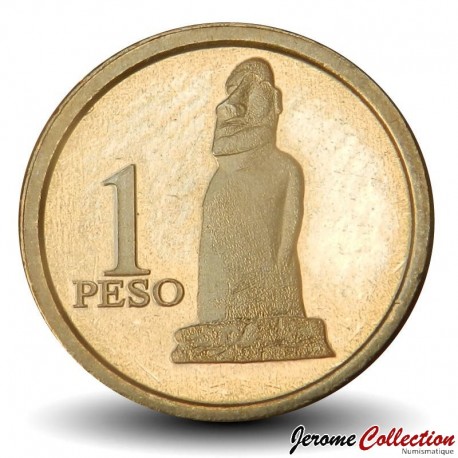 ILE DE PAQUES (Chili) / RAPANUI - PIECE de 1 Peso - Moai - 2021 – N354344 – JeromeCollection