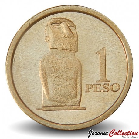 ILE DE PAQUES (Chili) / RAPANUI - PIECE de 1 Peso - Moai - 2021 – N354346 – JeromeCollection