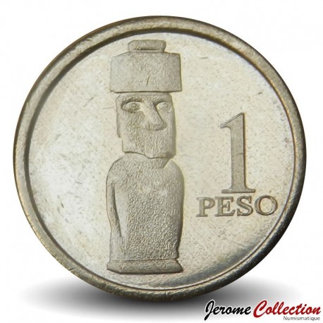 ILE DE PAQUES (Chili) / RAPANUI - PIECE de 1 Peso - Moai - 2021 – N354348 – JeromeCollection