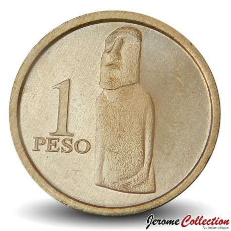 ILE DE PAQUES (Chili) / RAPANUI - PIECE de 1 Peso - Moai - 2021 – N354354 – JeromeCollection