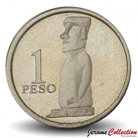 ILE DE PAQUES (Chili) / RAPANUI - PIECE de 1 Peso - Moai - 2021 – N354356 – JeromeCollection