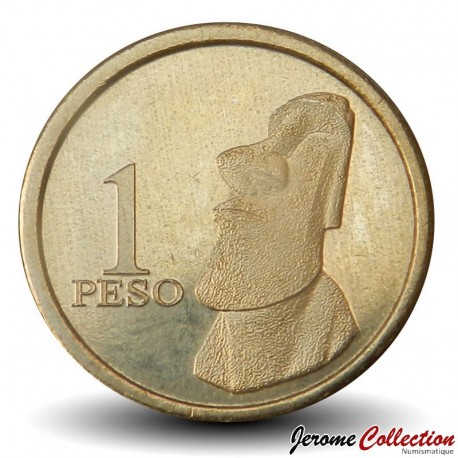 ILE DE PAQUES (Chili) / RAPANUI - PIECE de 1 Peso - Moai - 2021 – N354360 – JeromeCollection