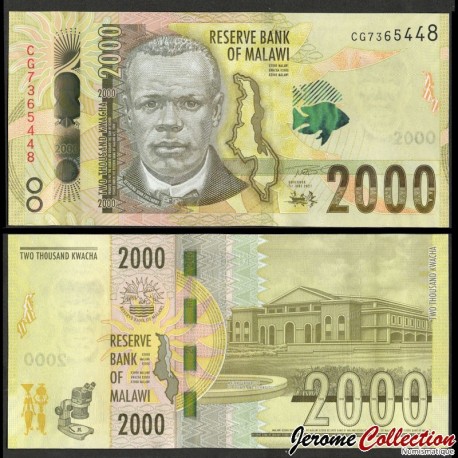 MALAWI - Billet de 2000 Kwacha - Université des sciences et technologies - 1.06.2021 – P69e – JeromeCollection