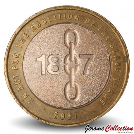 ROYAUME UNI - PIECE de 2 Livres - Abolition de l'esclavage - 2007 – Km1075 – JeromeCollection