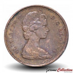 CANADA - PIECE de 1 Cent - Une ramille d'érable (Ronde) - 1974