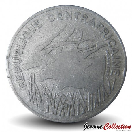 RÉPUBLIQUE CENTRAFRICAINE - PIECE de 100 FRANCS - 3 antilopes - 1972 – Km6 – JeromeCollection