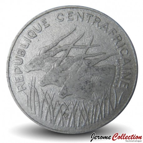 RÉPUBLIQUE CENTRAFRICAINE - PIECE de 100 FRANCS - 3 antilopes - 1990 – Km7 – JeromeCollection