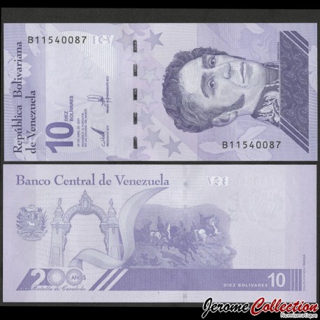 VENEZUELA - Billet de 10 Bolivares Digitales - 200 ans de la Bataille de Carabobo - 29.04.2021 – P116 – JeromeCollection