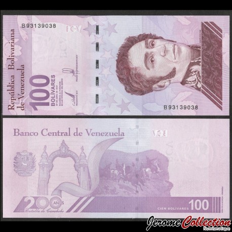 VENEZUELA - Billet de 100 Bolivares Digitales - 200 ans de la Bataille de Carabobo - 29.04.2021 – P119 –