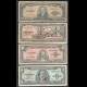 CUBA - Lot de 4 Billets de 5 10 10 20 Pesos - Gomez / Cespedes / Maceo - 1949 / 1956 / 1960 – P79 P80 P88 P92 –