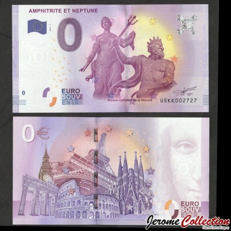 BILLET TOURISTIQUE - ZERO 0 EURO - FRANCE - Brest - Amphitrite et Neptune - Musée national de la Marine - UEKK - 2017-1