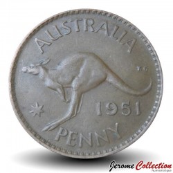 AUSTRALIE - PIECE de 1 Penny - George VI / Kangourou - (Melbourne Mint) - 1951 – Km43 – JeromeCollection