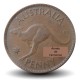 AUSTRALIE - PIECE de 1 Penny - Elizabeth II / Kangourou - (Melbourne) - 1956 – Km56 – JeromeCollection