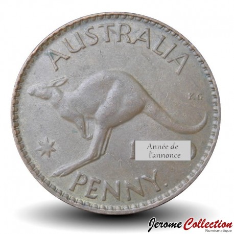 AUSTRALIE - PIECE de 1 Penny - Elizabeth II / Kangourou - (● Perth Mint) - 1956 – Km56 – JeromeCollection