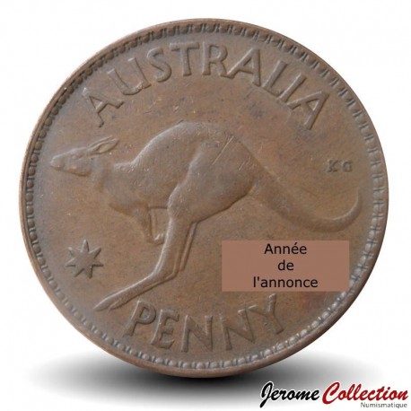 AUSTRALIE - PIECE de 1 Penny - Elizabeth II / Kangourou - (Melbourne) - 1959 – Km56 – JeromeCollection
