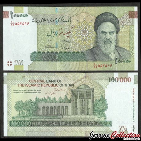 IRAN - Billet de 100000 Rials - Tombe de Saadi - 2014 – P151b – JeromeCollection