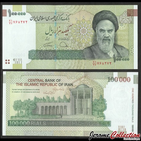 IRAN - Billet de 100000 Rials - Tombe de Saadi - 2019 – P151e – JeromeCollection