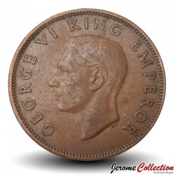 NOUVELLE-ZÉLANDE - PIECE de ½ Penny - George VI / Pendentif Maori - 1946