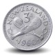 NOUVELLE-ZÉLANDE - PIECE de 3 Pence - Patu maoris sculptés - 1960 – Km25 – JeromeCollection