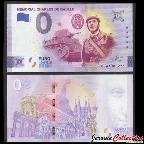 BILLET TOURISTIQUE - ZERO 0 EURO - FRANCE - Colombey-les-Deux-Églises - Mémorial Charles de Gaulle - UEAZ- 2023-3 –