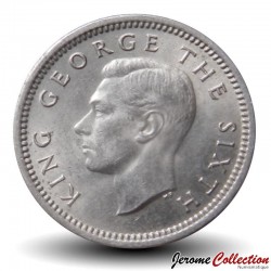 NOUVELLE-ZÉLANDE - PIECE de 3 Pence - Patu maoris sculptés / George VI - 1951