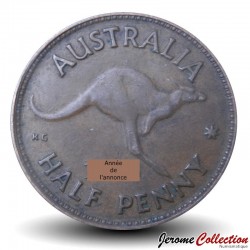 AUSTRALIE - PIECE de 1/2 Penny - Kangourou / George VI (Melbourne Mint) - 1948 – Km41 – JeromeCollection
