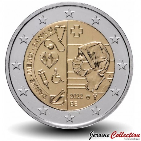 BELGIQUE- PIECE de 2 Euros - Santé durant le Covid 19 - 2022 – Km429 – JeromeCollection