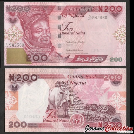 NIGERIA - Billet de 200 Naira - Ahmadu Bello - 2023 – P47b – JeromeCollection