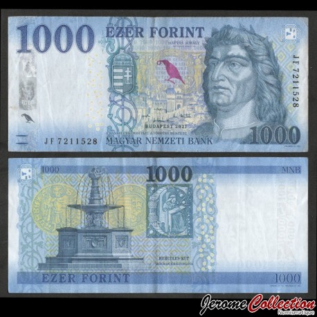 HONGRIE - Billet de 1000 Forint - Roi Matthias - 2021 – P203c – JeromeCollection
