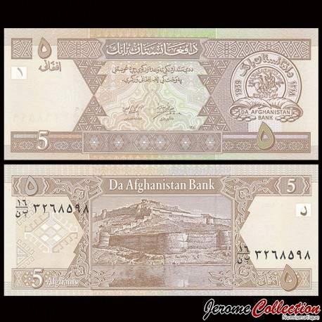 AFGHANISTAN - Billet de 5 Afghanis - 2002