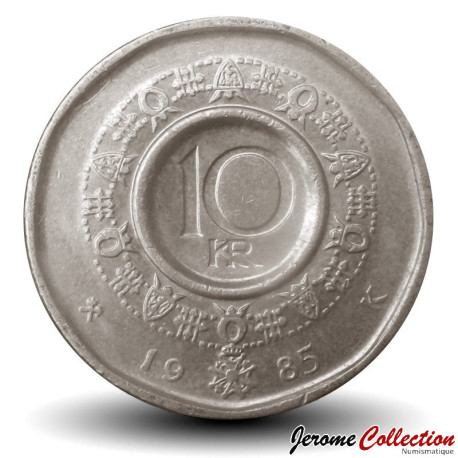 NORVEGE - PIECE de 10 Kroner - Olav V - 1985 – Km427 – JeromeCollection