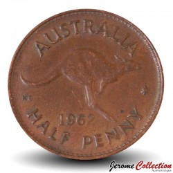 AUSTRALIE - PIECE de 1/2 Penny - Kangourou - 1962 – Km61 – JeromeCollection
