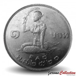 THAILANDE - PIECE de 1 Baht - Déesse du riz - Phosop - FAO - 1977 – Y112 – JeromeCollection