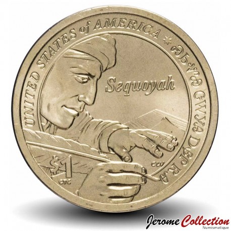 ETATS UNIS / USA - PIECE de 1 Dollar - Native american / Sacagawea - Sequoyah - P - 2017 – Km640 – JeromeCollection