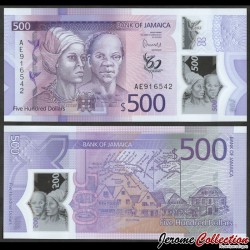 JAMAIQUE - Billet de 500 Dollars - 60 ans d'indépendance - Polymer - 01.06.2022