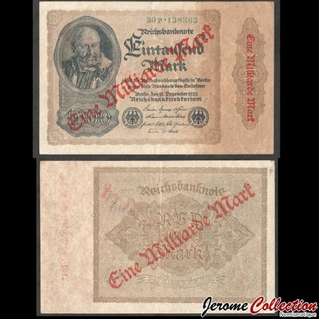 ALLEMAGNE / REICHSBANKNOTE - Billet de 1000 Mark - 15.12.1922 – P113a – JeromeCollection