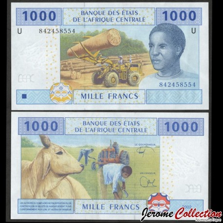 CAMEROUN / ETATS DE L'AFRIQUE CENTRALE / BEAC - Billet de 1000 Francs - Exploitation forestière - U - 2017 – P207Ue –