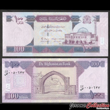 AFGHANISTAN - Billet de 100 Afghanis - Mosquée Pul-e Khishti - 2019 – P75e – JeromeCollection