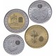 LIBYE - SET / LOT de 4 PIECES de 50 100 Dirhams ¼ ½ Dinar - 2014 – Km32 33 34 35 – JeromeCollection