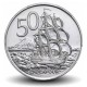 NOUVELLE-ZÉLANDE - PIECE de 50 Cents - Le bateau Endeavour - 1967 – Km37 – JeromeCollection