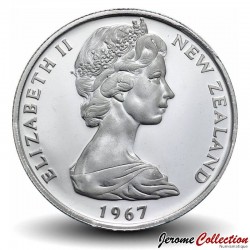 NOUVELLE-ZÉLANDE - PIECE de 50 Cents - Le bateau Endeavour - 1967