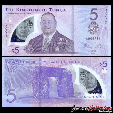 TONGA - Billet de 5 Pa'anga - Haʻamonga ʻa Maui - 2023 – P51 – JeromeCollection