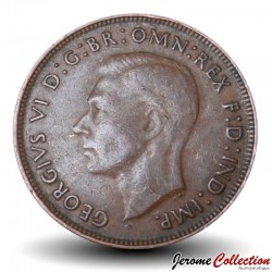 AUSTRALIE - PIECE de 1 Penny - George VI / Kangourou - (● Perth Mint) - 1945