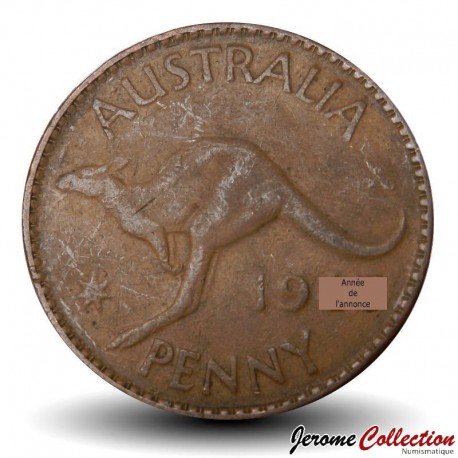 AUSTRALIE - PIECE de 1 Penny - George VI / Kangourou - (Melbourne) - 1948 – Km36 – JeromeCollection